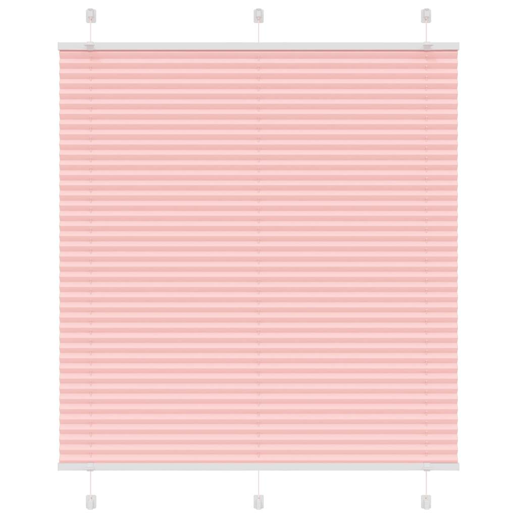 vidaXL Pleated Blind Pink 115x150 cm Fabric Width 114.4 cm Polyester