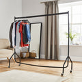 Extra Heavy Duty 6ft Long x 5ft Tall Clothes Rail In Black