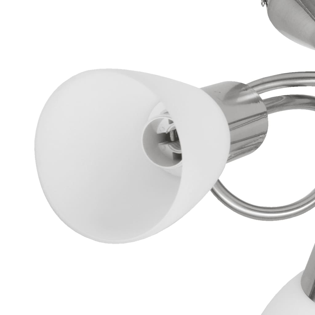 Ceiling Lamp with Glass Shades for 3 E14 Bulbs vidaXL