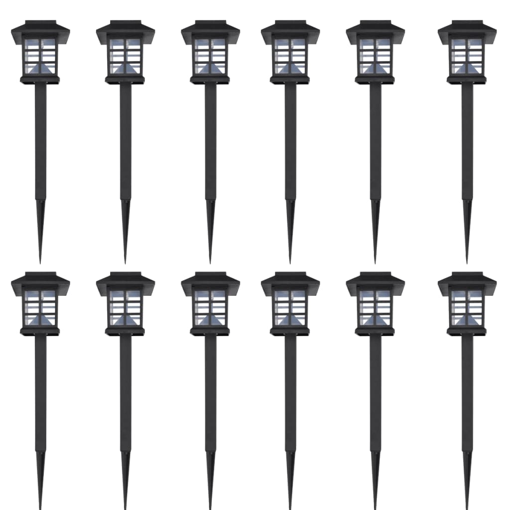 Outdoor Solar Lamp LED Light 12 pcs Spike 8,6 x 8,6 x 38 cm