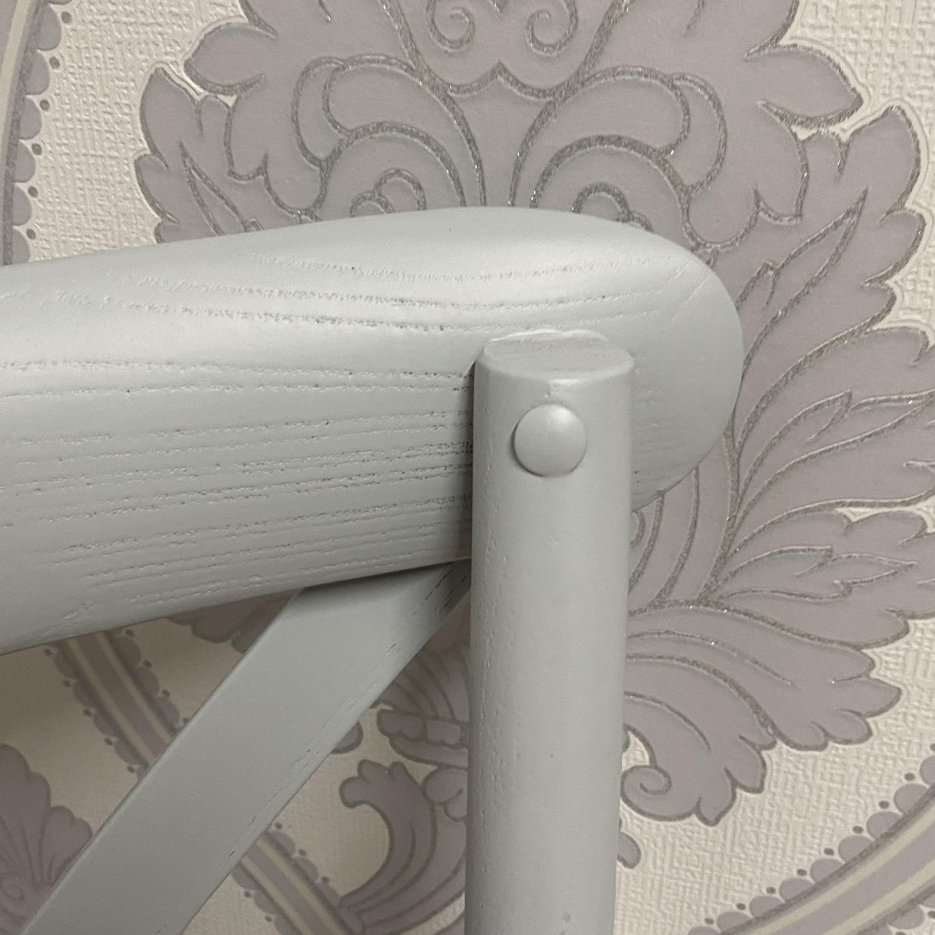 GREY FRENCH CROSS BACK CHAIR L46 x W49 x H88 cm MSL