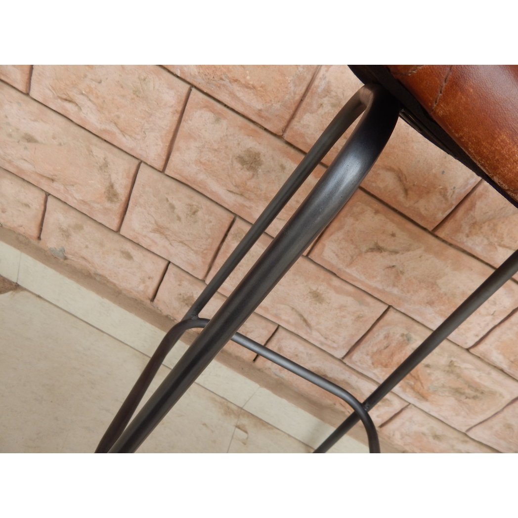 78CM LEATHER STOOL MSL