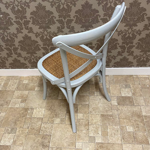 GREY FRENCH CROSS BACK CHAIR L46 x W49 x H88 cm MSL