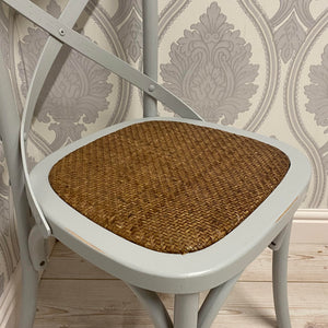 GREY FRENCH CROSS BACK CHAIR L46 x W49 x H88 cm MSL