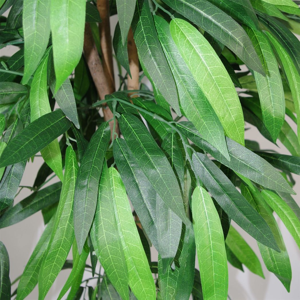 80cm Large Artificial Mango Tree Plant with Metal Planter Leaf