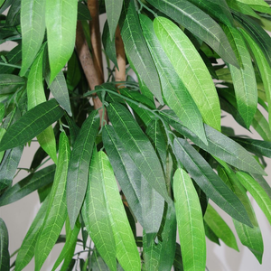 80cm Large Artificial Mango Tree Plant with Metal Planter Leaf