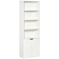 2 Door 4 Shelves Bookcase Wooden Storage Cabinet Display Unit White Unbranded