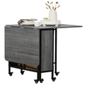 Mobile Drop Leaf Table Folding Kitchen Table Extendable Dining Table HOMCOM