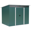 Pent Roofed Metal Garden Shed Foundation and Vent 260x194x200cm Green Outsunny