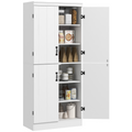 4-Door Kitchen Cabinet, ShelvesWhite
