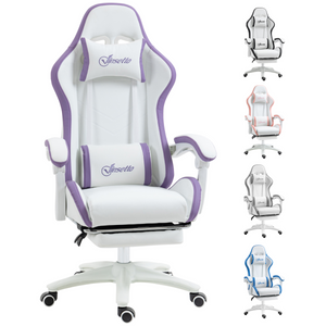 Vinsetto Racing Style Gaming Chair with Reclining Function Footrest, Purple Vinsetto