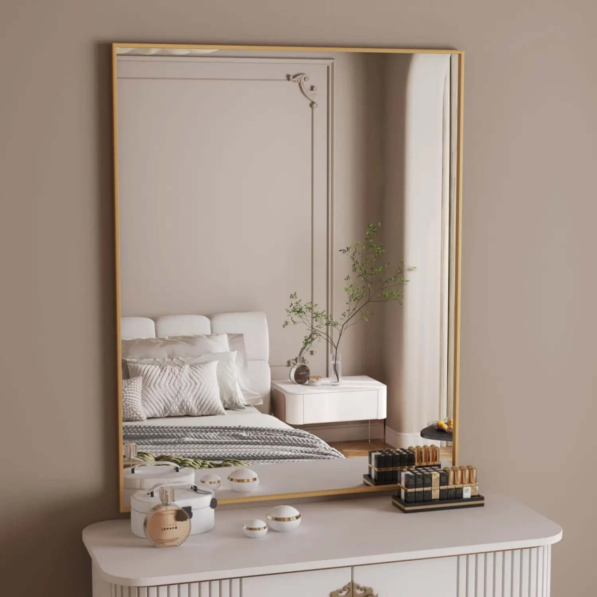 Takara- Gold Metal Rectangle Mirror - 120cm x 95cm
