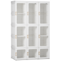 HOMCOM Portable Wardrobe, Clothes Organiser with Hanging Rods, White HOMCOM