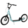 HOMCOM 90-96cm Kids Kick Scooter Adjustable Handlebar Inflatable Wheels Blue HOMCOM