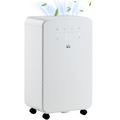 HOMCOM 10L/Day Protable Quiet Air Dehumidifier with Purifier, Timer, 5 Modes HOMCOM
