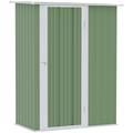 Garden Storage Shed, Sloped Roof, Lockable Door Green, 142x84x189cm Outsunny
