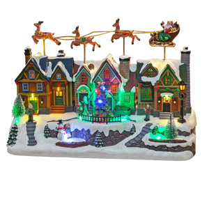LED Light Up Musical Village 16" Widdop