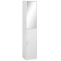 kleankin Tall Mirrored Bathroom Cabinet Tallboy Unit w/Adjustable Shelf White Unbranded