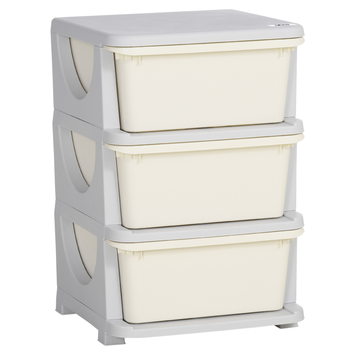 HOMCOM Kids Storage Unit w/ Three Drawers Three-Tier Chest Vertical Dresser