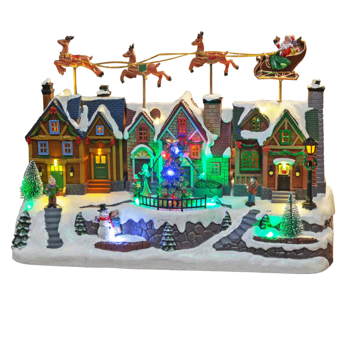 LED Light Up Musical Village 16" Widdop