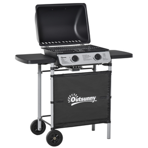 2 Burner Gas Barbecue Grill Propane Gas BBQ 5.6 kW Outsunny