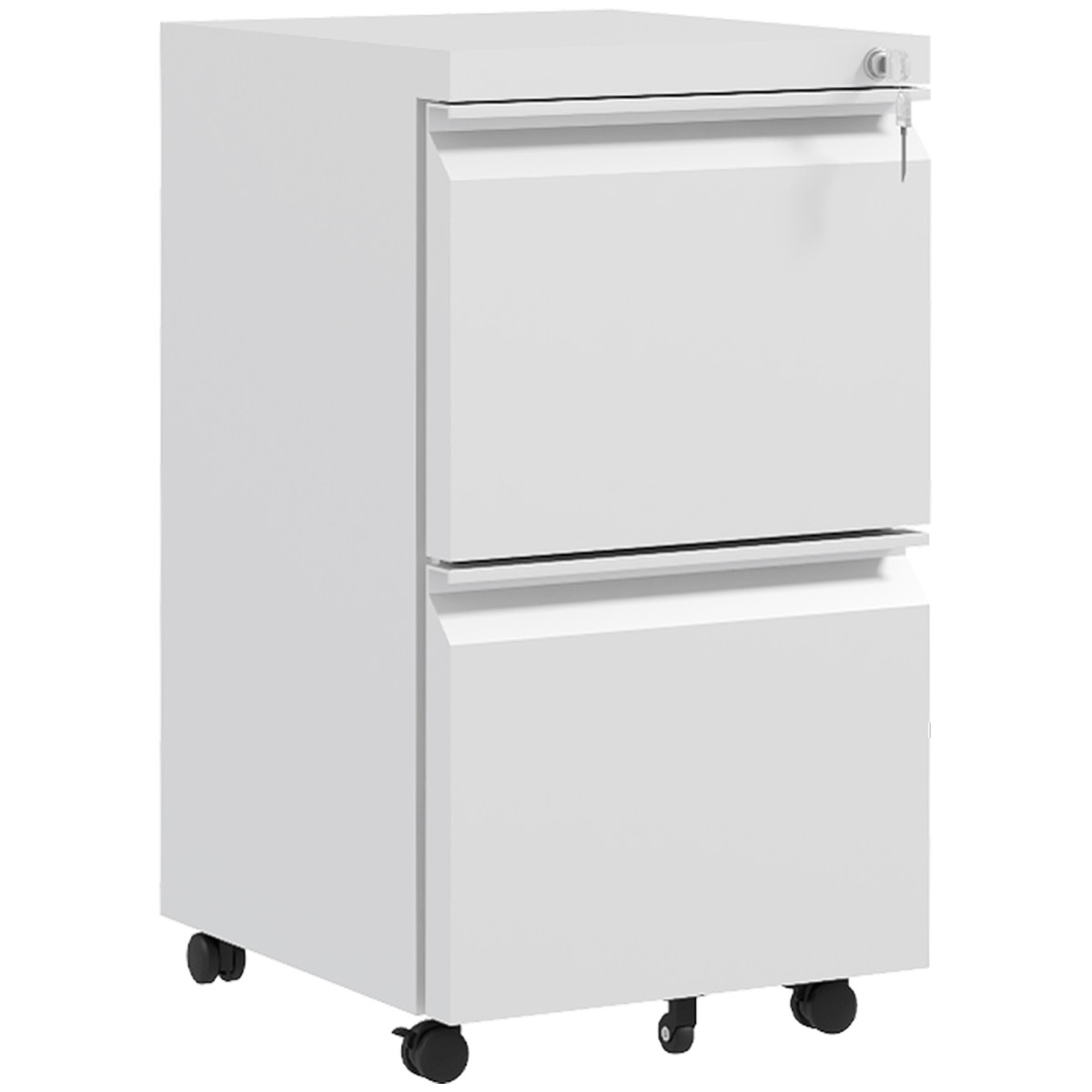 Vinsetto Steel File Cabinet with Lock Hanging Bar for Letter A4 Legal Size White Vinsetto