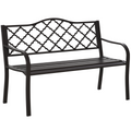 Cast Iron Front Porch Bench Mesh Patio Folding Rocking Set Lawn Furniture Outsunny