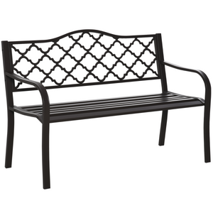 Cast Iron Front Porch Bench Mesh Patio Folding Rocking Set Lawn Furniture Outsunny