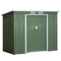 Garden Storage Shed Sloped Roof Outdoor Equipment Tool Storage 213x130x173cm