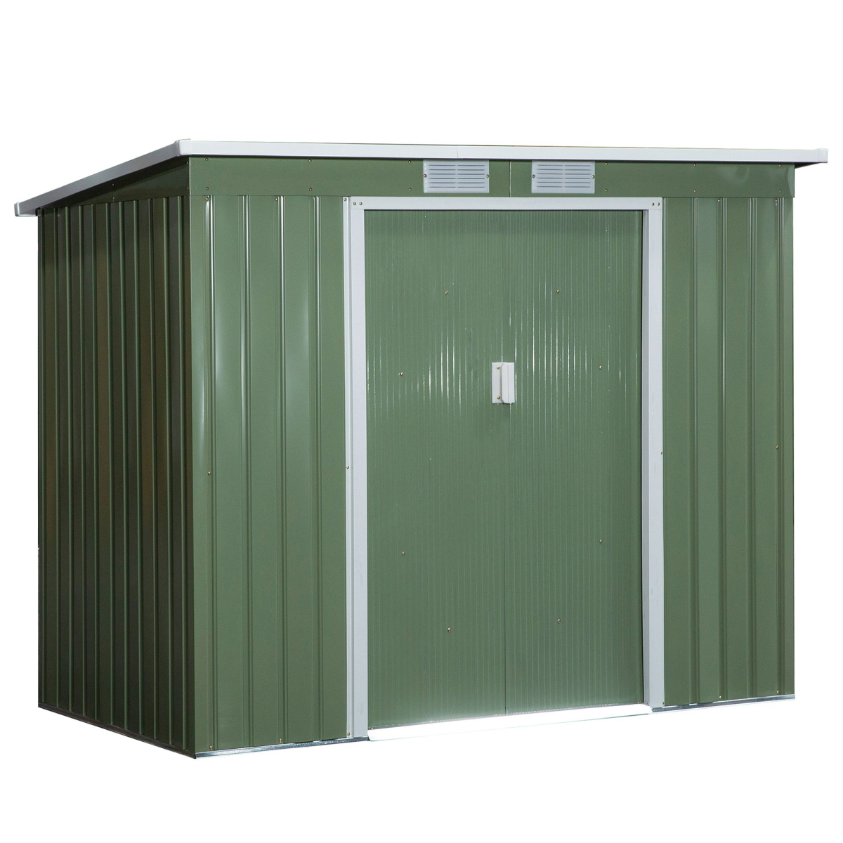 Garden Storage Shed Sloped Roof Outdoor Equipment Tool Storage 213x130x173cm